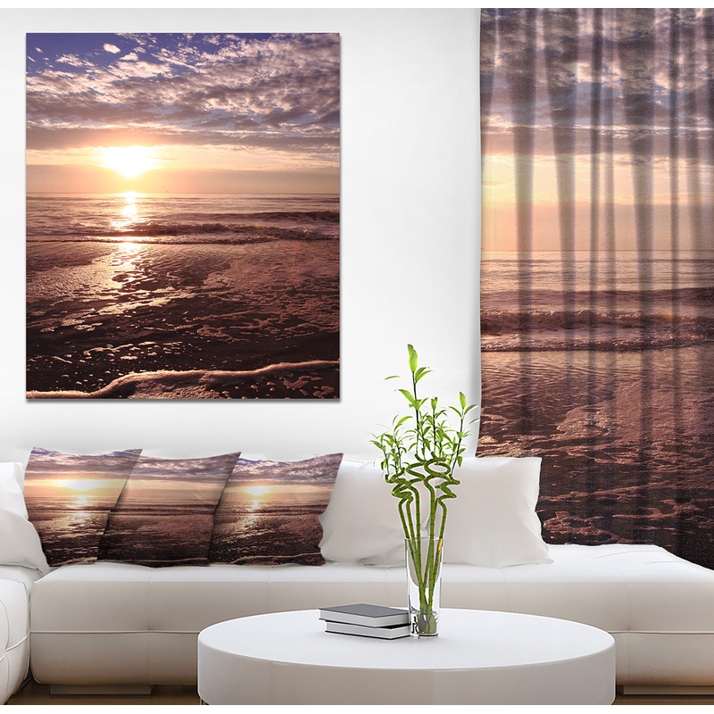Beach Sunset in Tropical Ocean Water - Sea & Shore Photography on wrapped Canvas