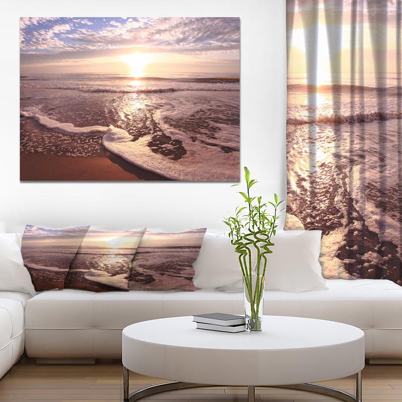 Beautiful beach sunset in tropical Ocean - Sea & Shore Photography on wrapped Canvas